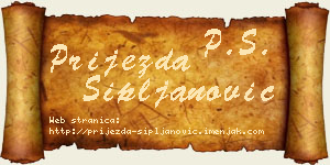 Prijezda Sipljanović vizit kartica